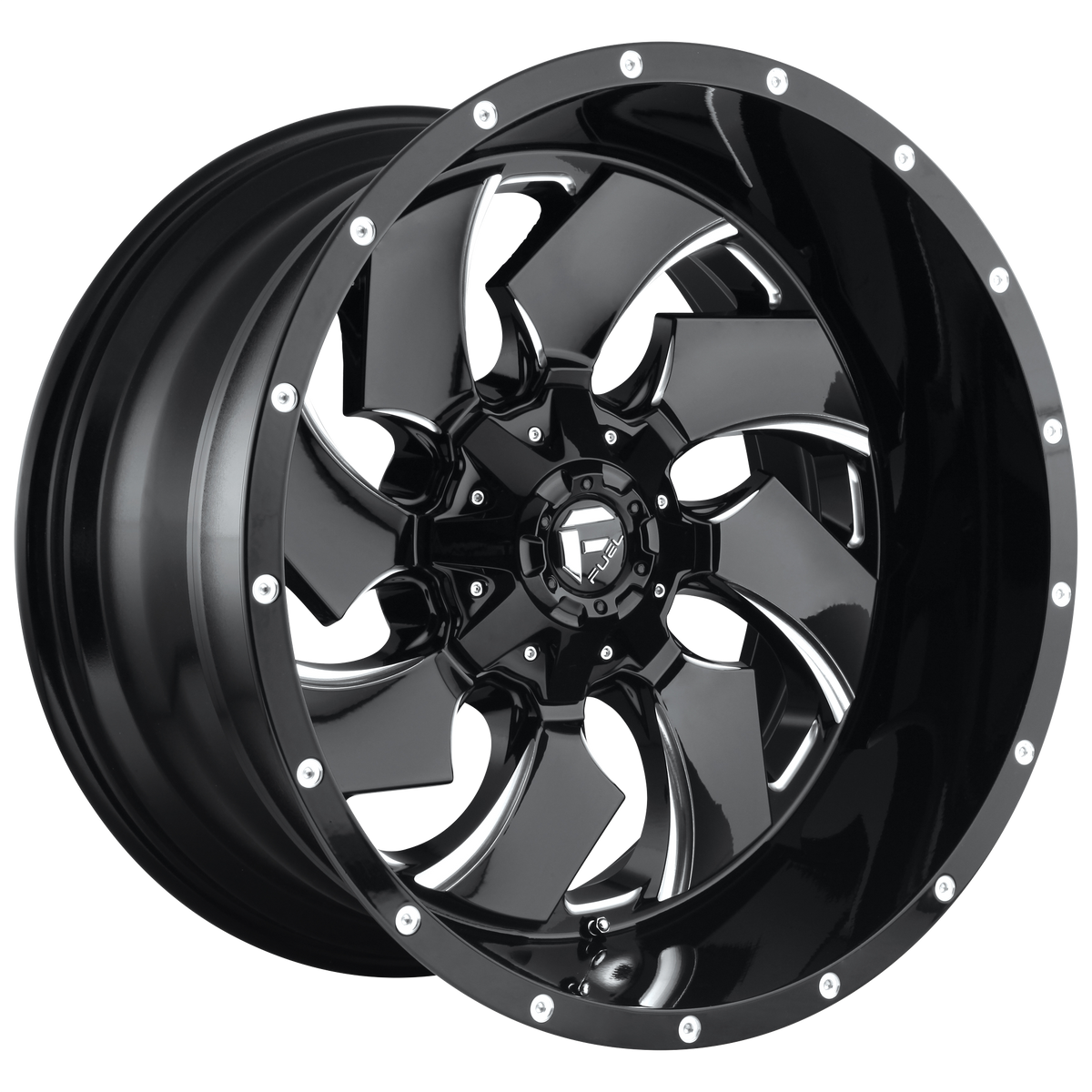 Fuel CLEAVER Gloss Black Milled wheel view 2