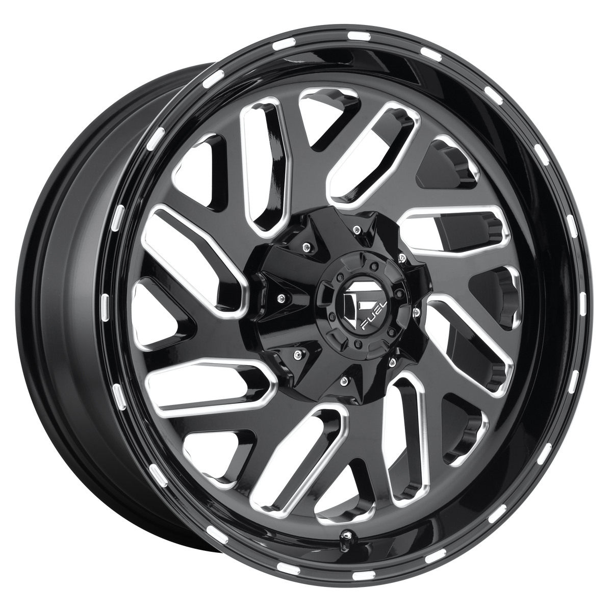Fuel TRITON Gloss Black Milled wheel view 2