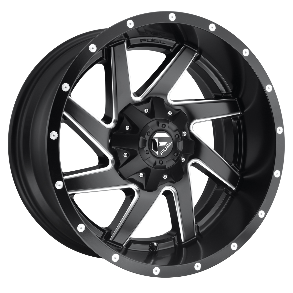 Fuel RENEGADE Matte Black Milled wheel view 2