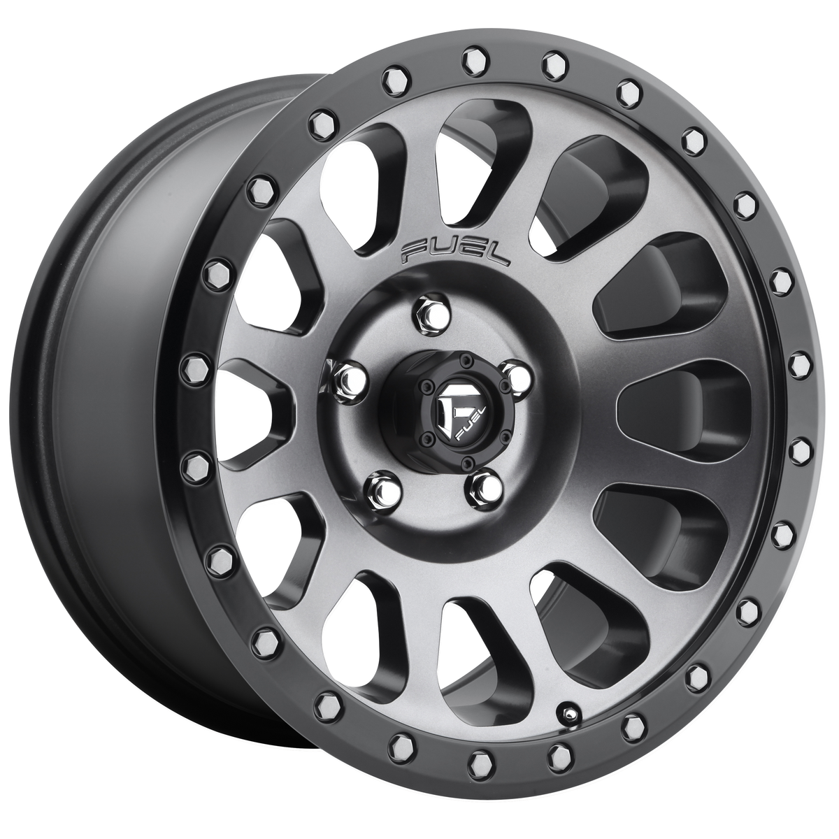 Fuel VECTOR Matte Gunmetal Black Bead Ring wheel