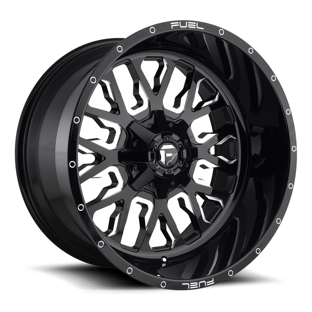 Fuel STROKE Gloss Black Milled wheel view 2