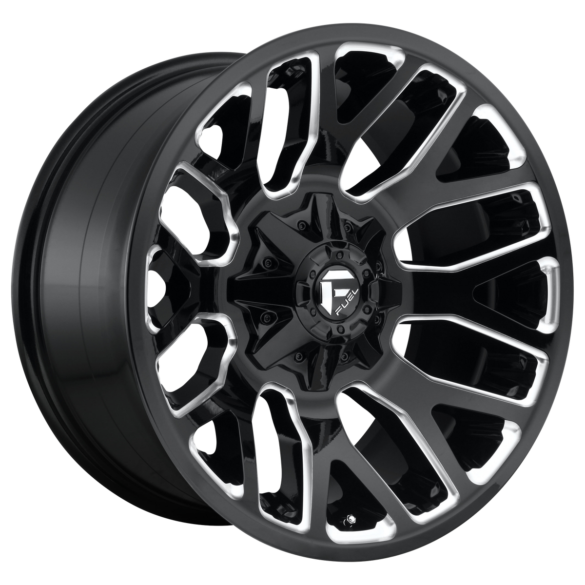 Fuel WARRIOR Gloss Black Milled wheel view 2