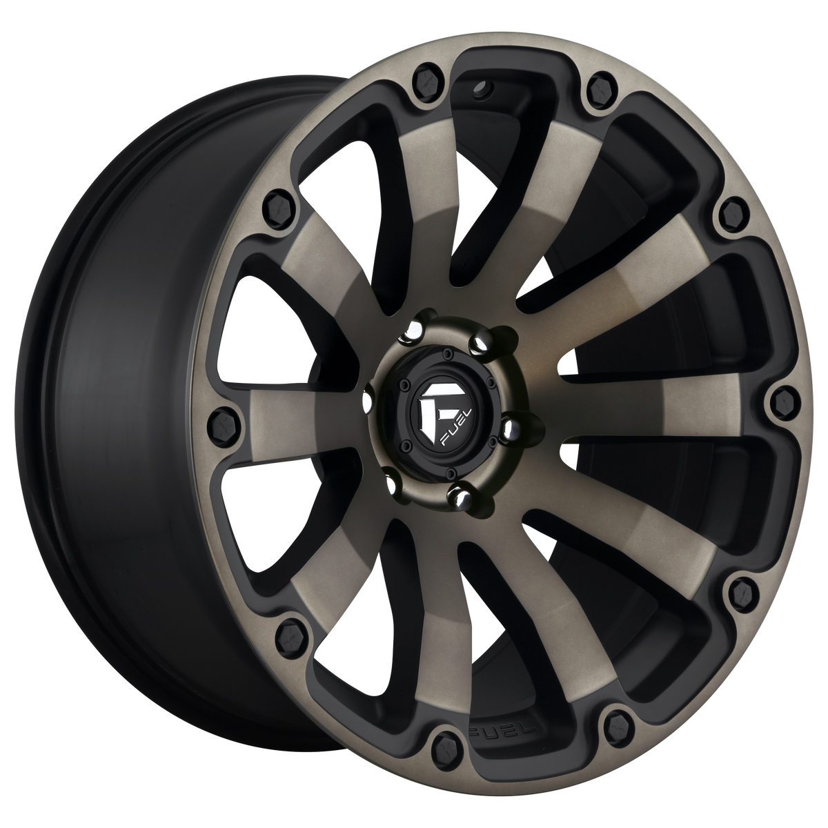 Fuel DIESEL Matte Black Double Dark Tint wheel view 2