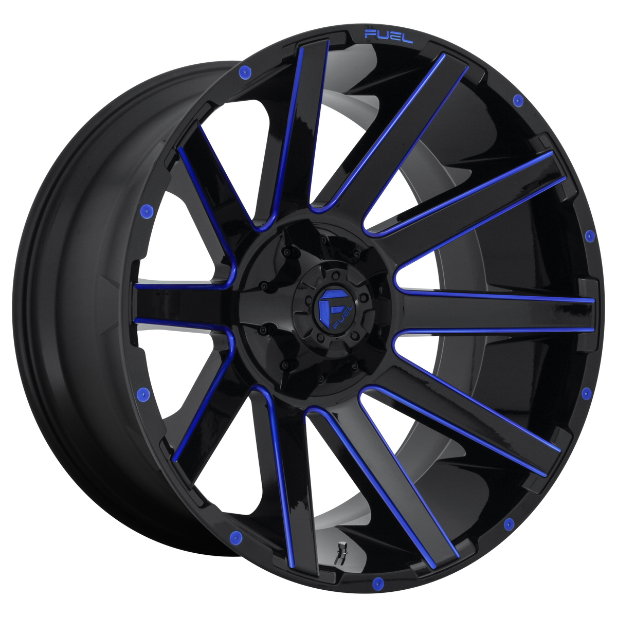 Fuel CONTRA Gloss Black Blue Tinted Clear wheel view 2