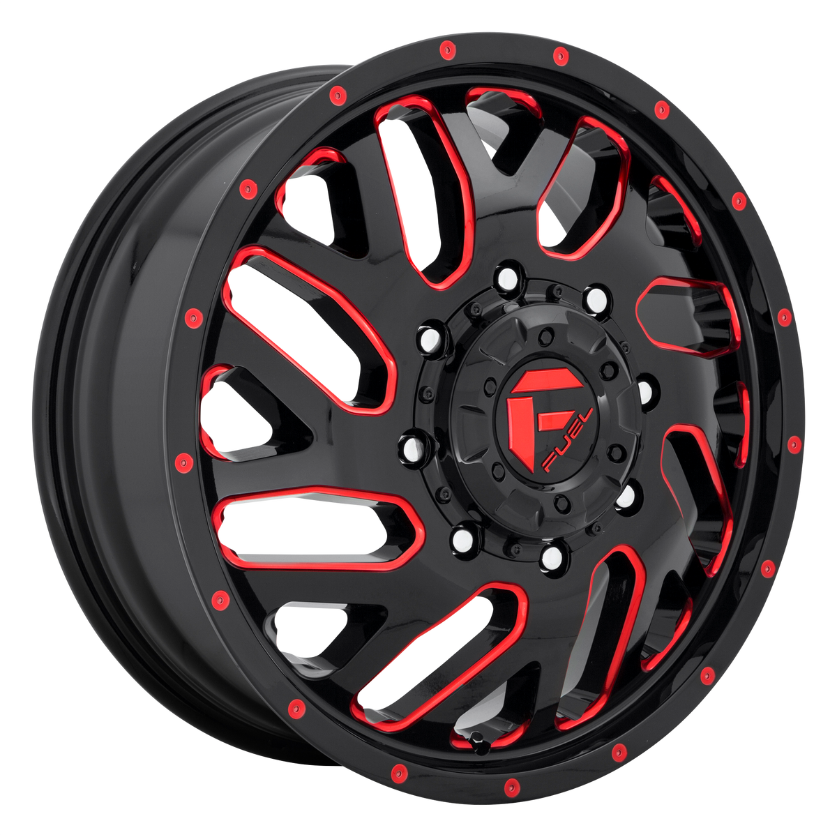 Fuel TRITON Gloss Black Red Tinted Clear wheel view 4