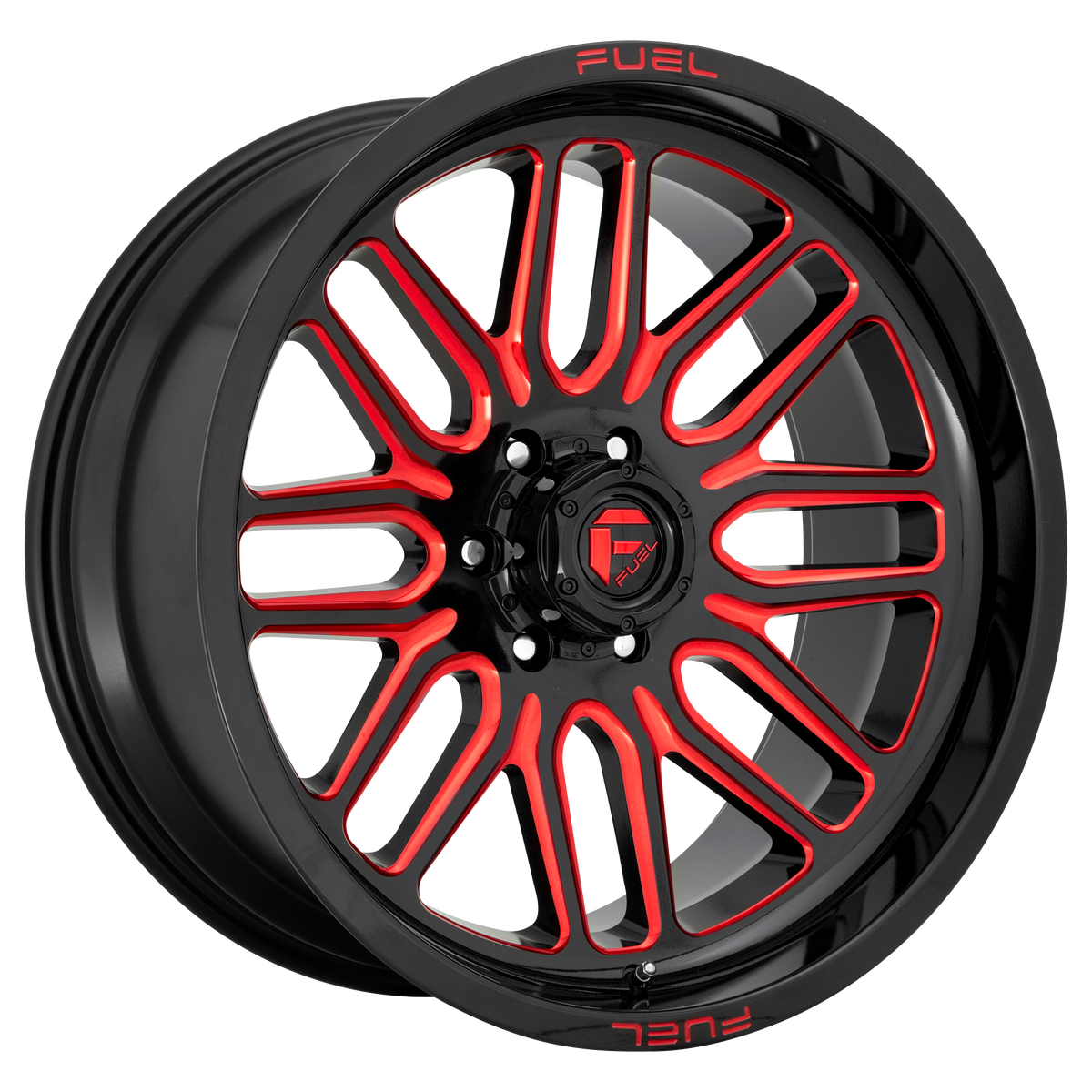 Fuel IGNITE Gloss Black Red Tinted Clear wheel view 4
