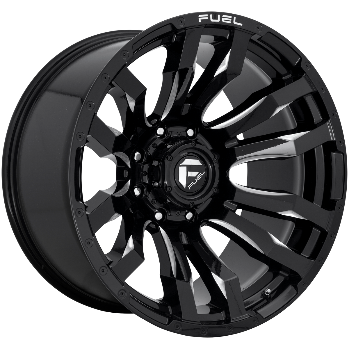Fuel BLITZ Gloss Black Milled wheel view 2