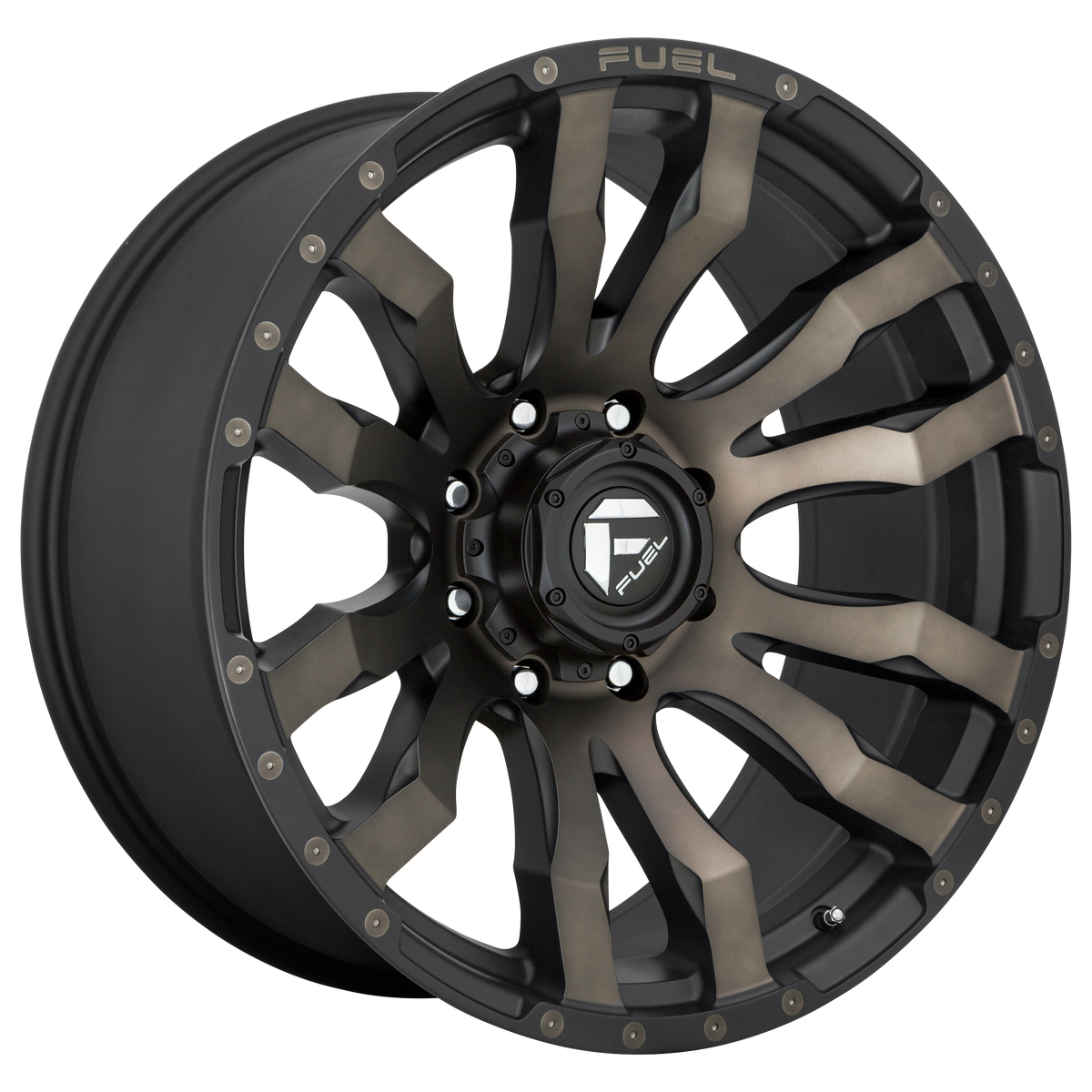 Fuel BLITZ Matte Black Double Dark Tint wheel view 2