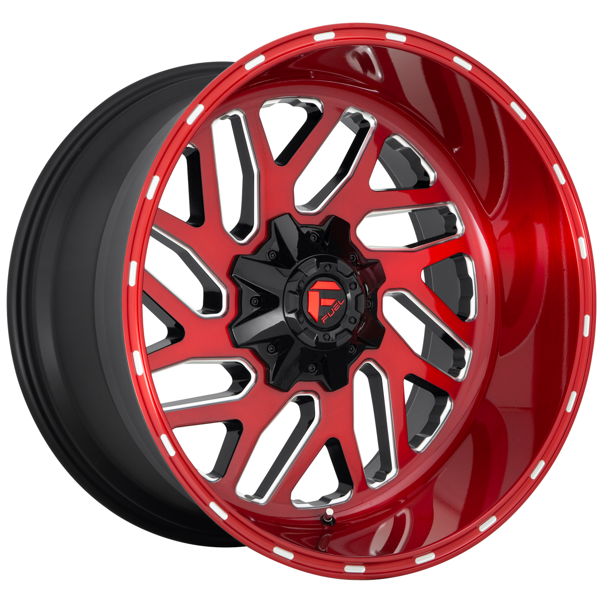 Fuel TRITON Candy Red Milled wheel view 2