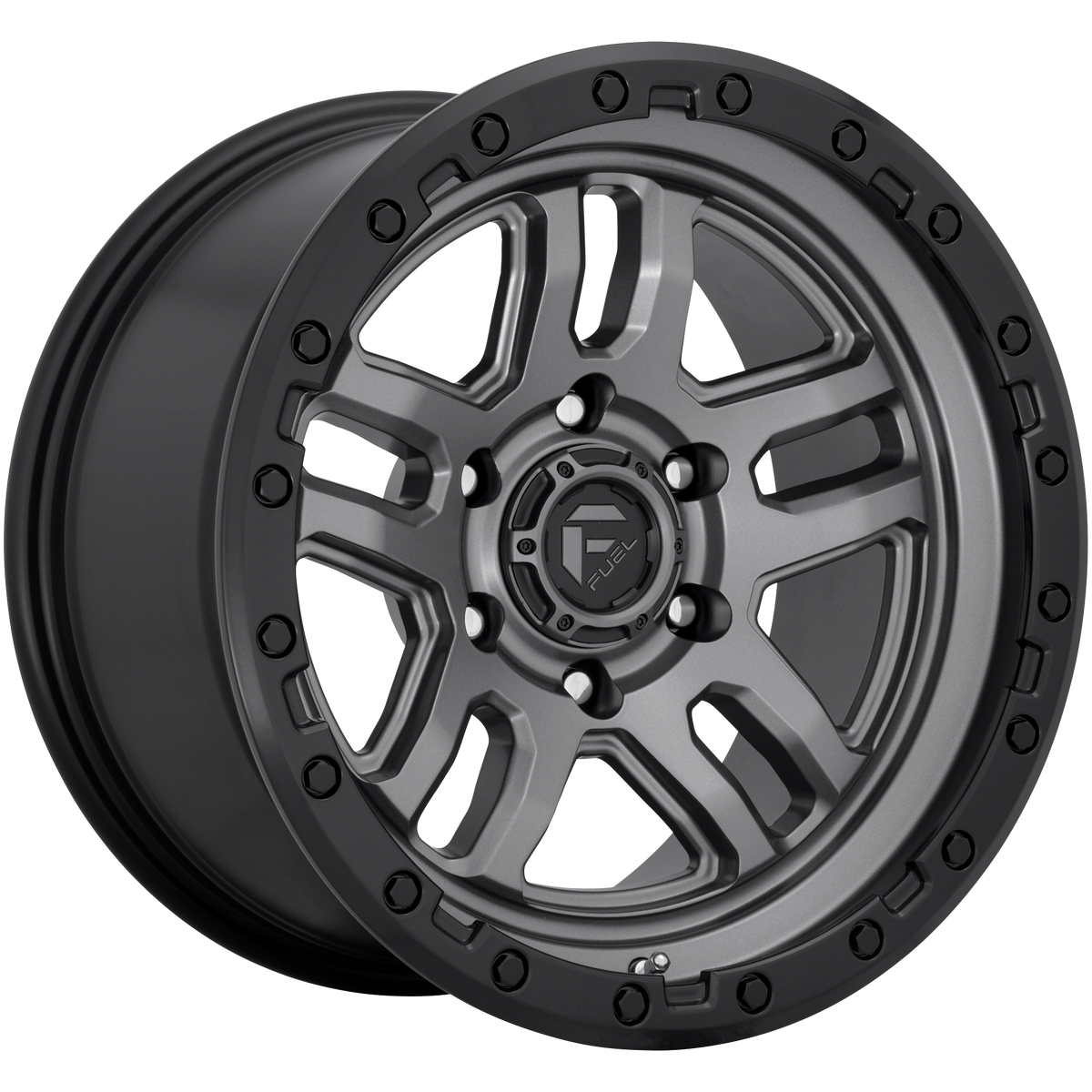 Fuel AMMO Matte Gunmetal Black Bead Ring wheel view 4