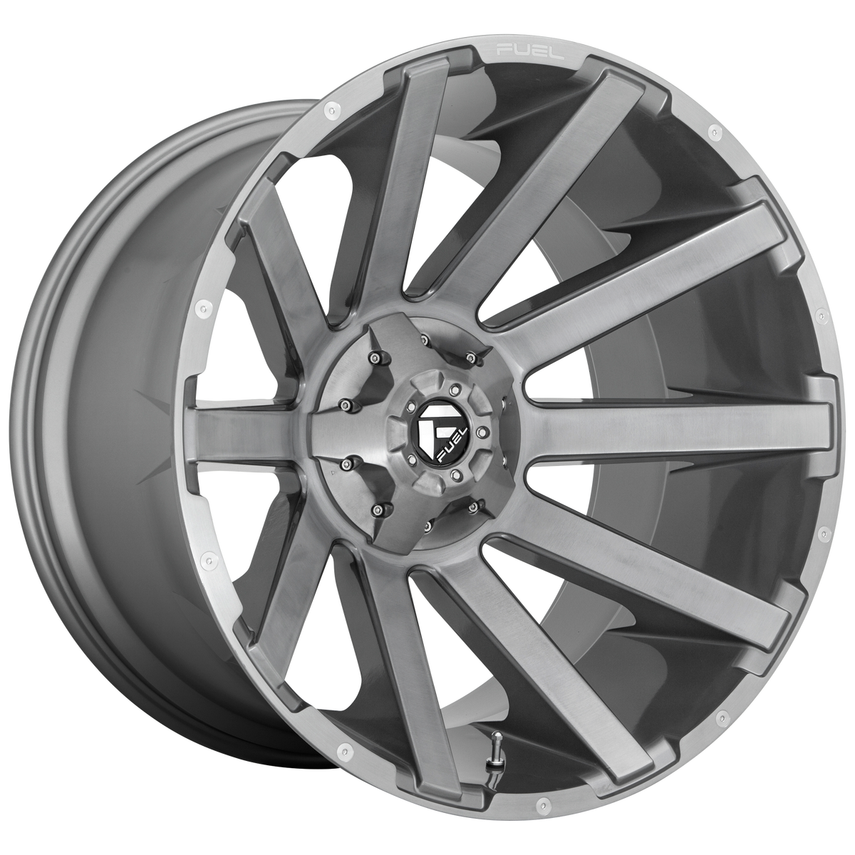 Fuel CONTRA PLATINUM Brushed Gun Metal Tinted Clear wheel view 2