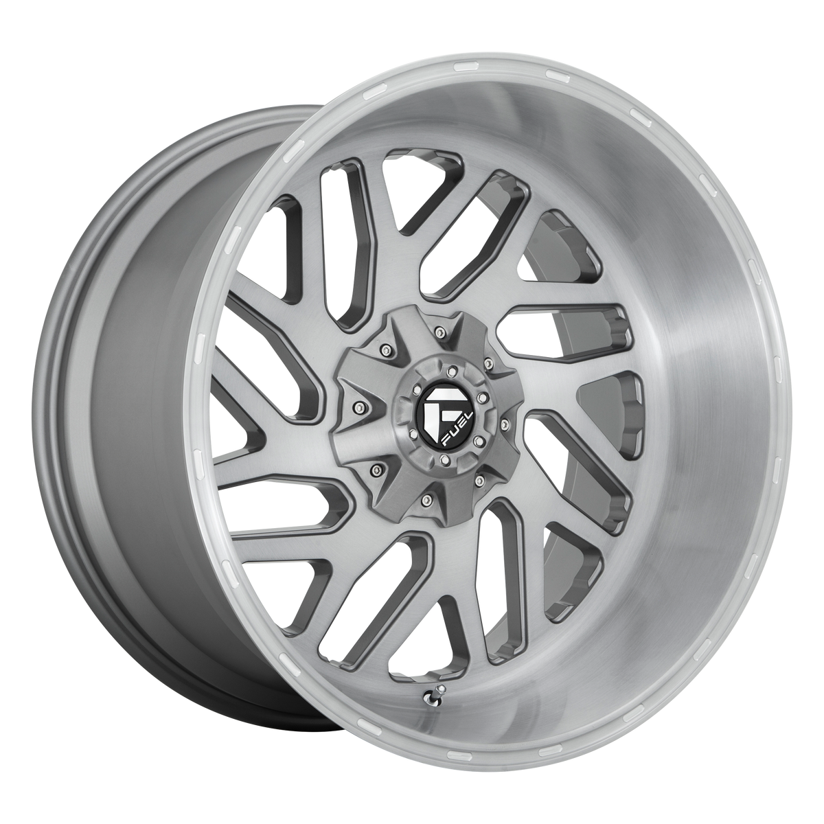 Fuel TRITON PLATINUM Brushed Gun Metal Tinted Clear wheel view 2