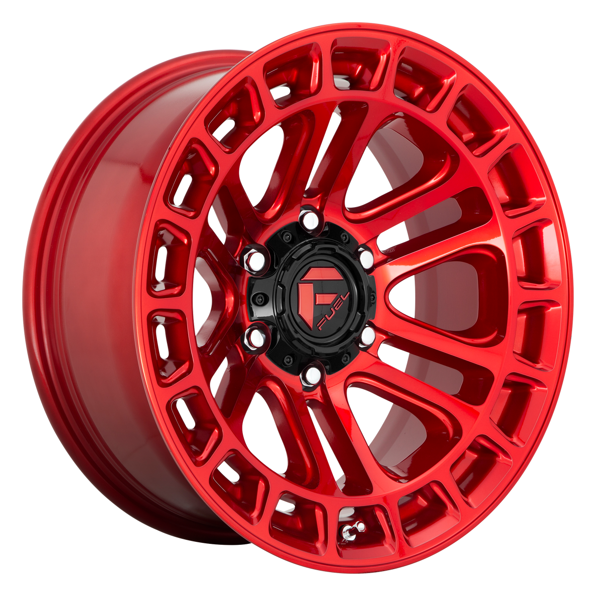 Fuel HEATER Candy Red Machined wheel view 2