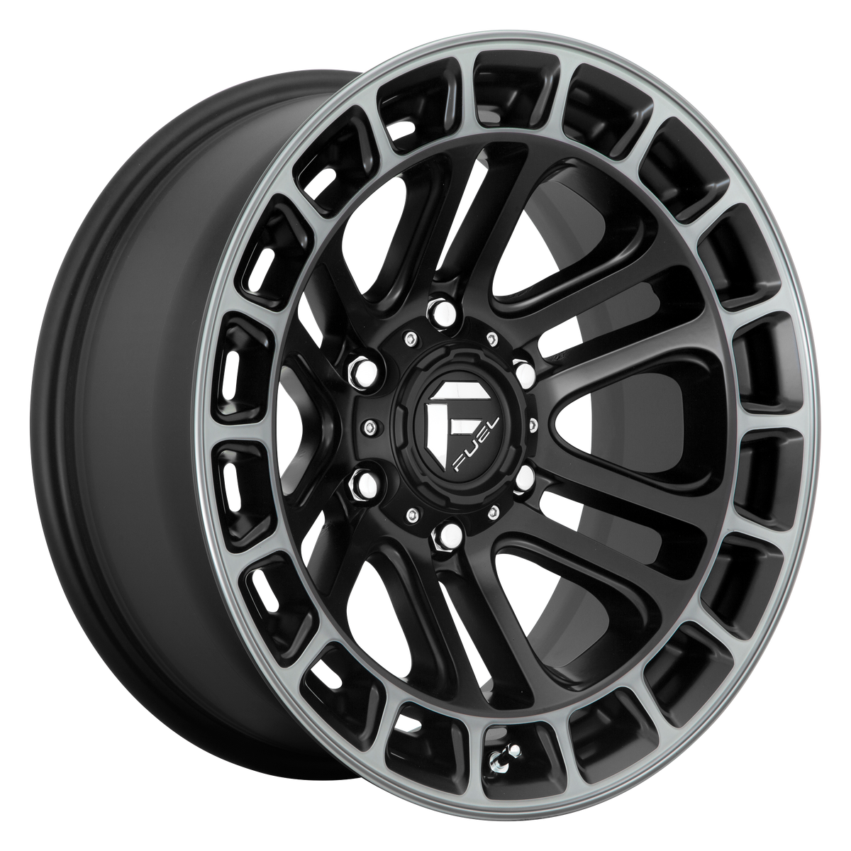 Fuel HEATER Matte Black Ddt Machined wheel view 2
