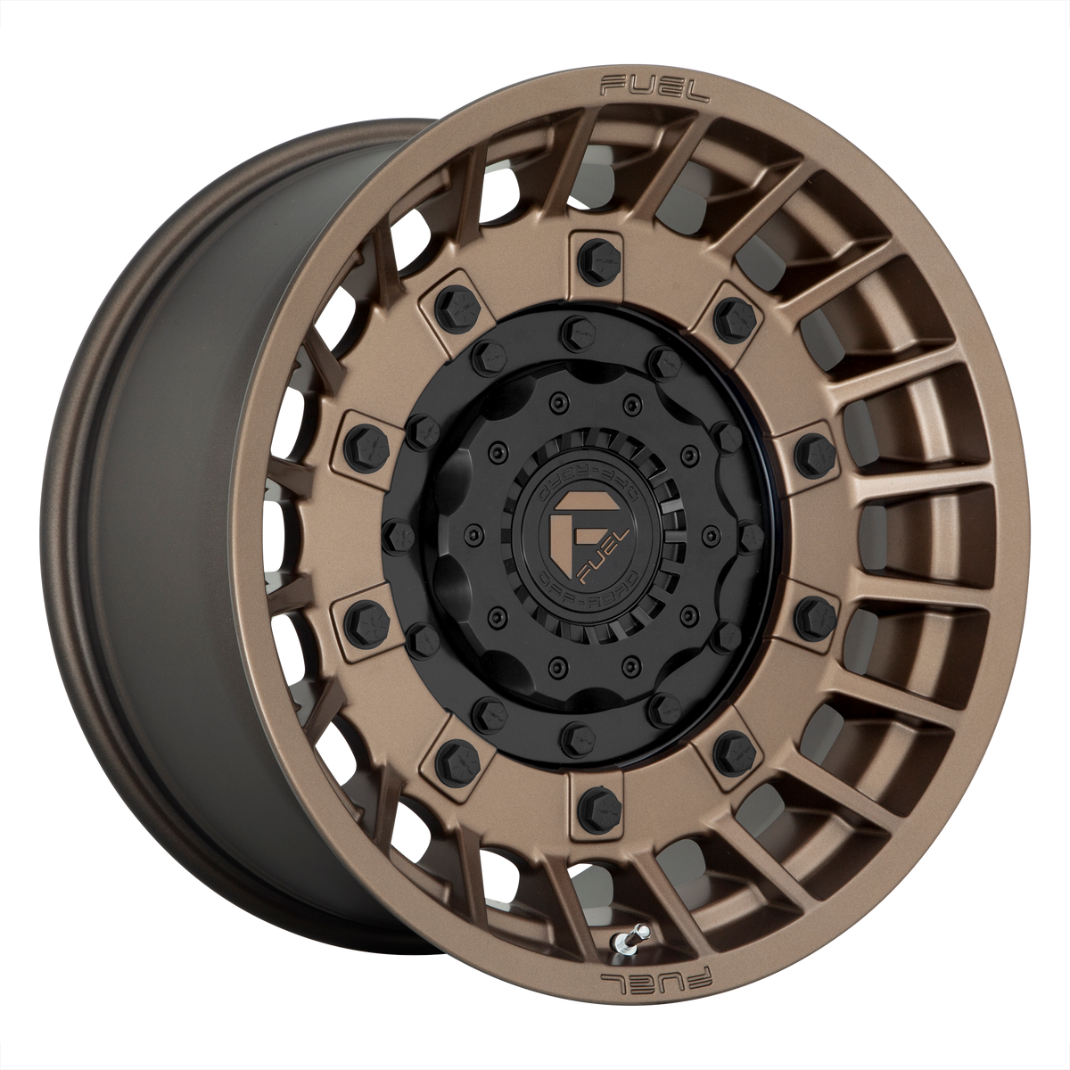 Fuel MILITIA Matte Bronze & Black wheel view 4