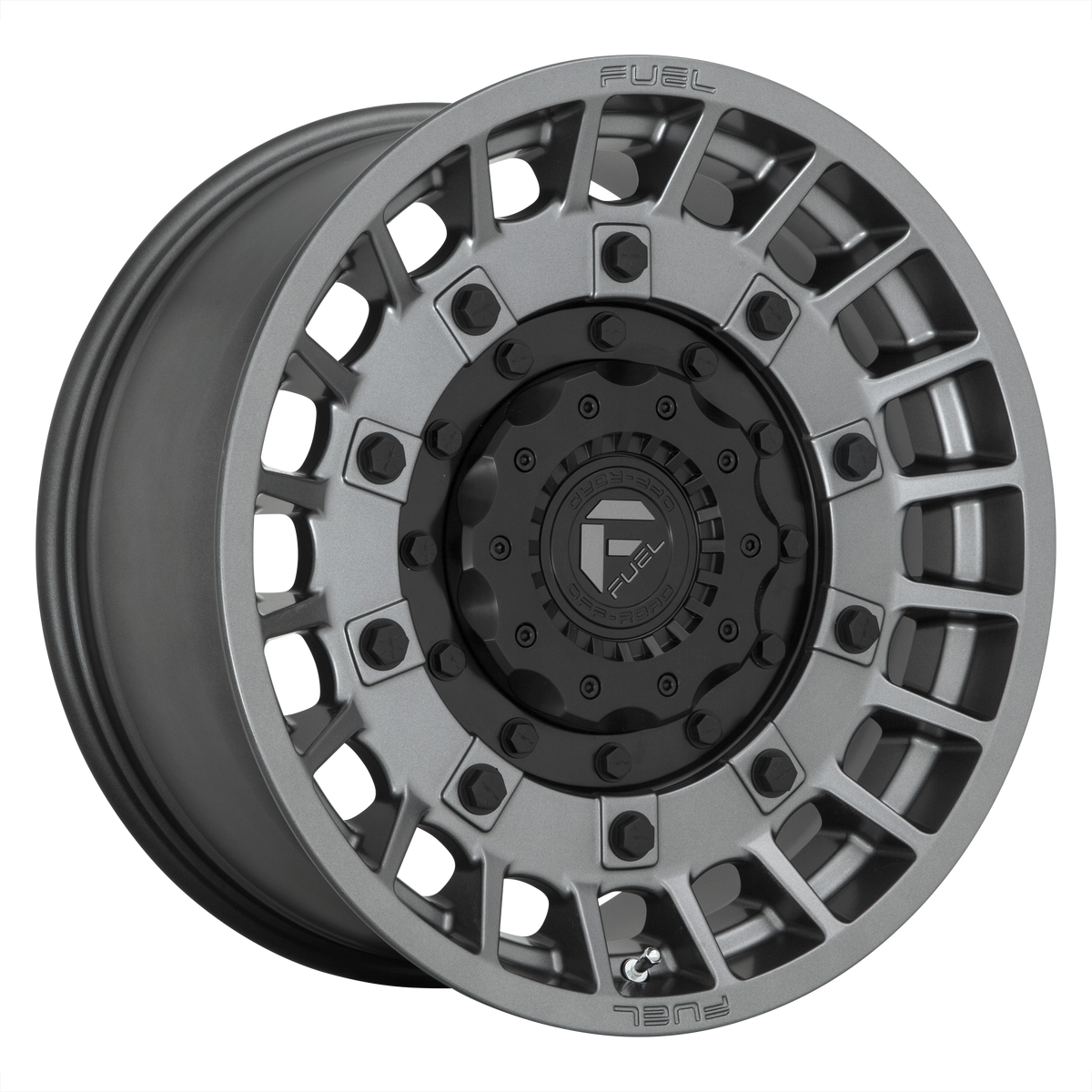 Fuel MILITIA Matte Anthracite & Black wheel view 4