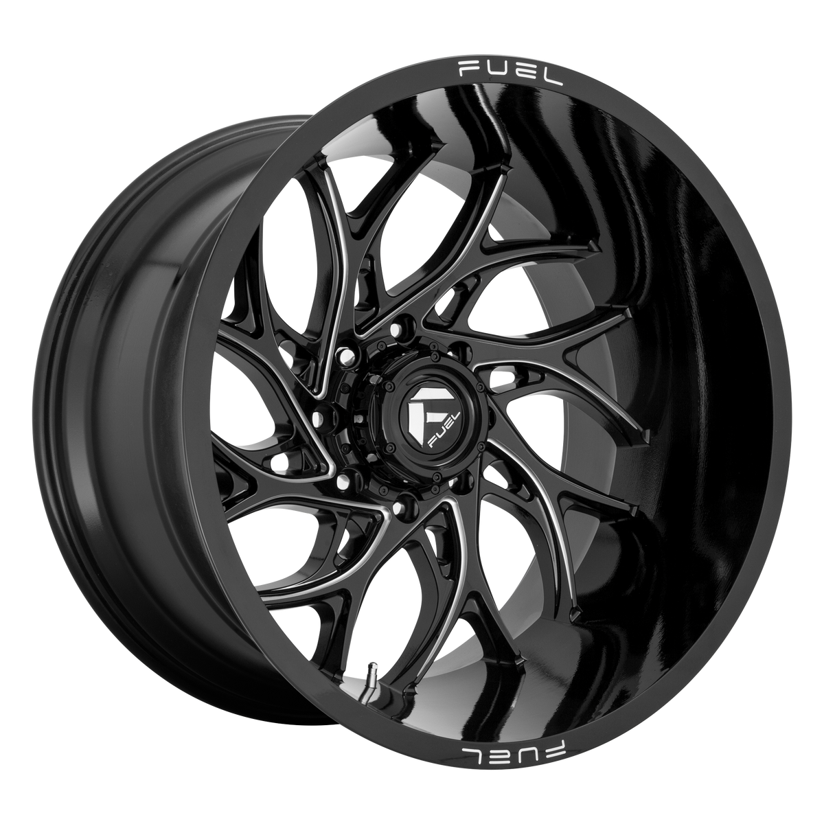 Fuel RUNNER Gloss Black Milled wheel view 4