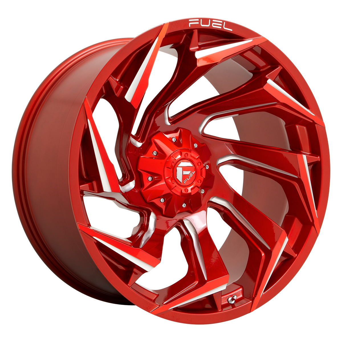 Fuel REACTION Candy Red Milled wheel view 4