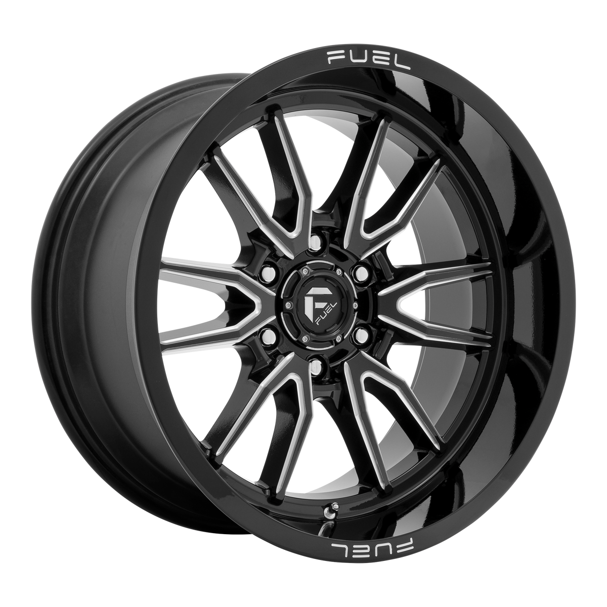 Fuel CLASH Gloss Black Milled wheel view 4