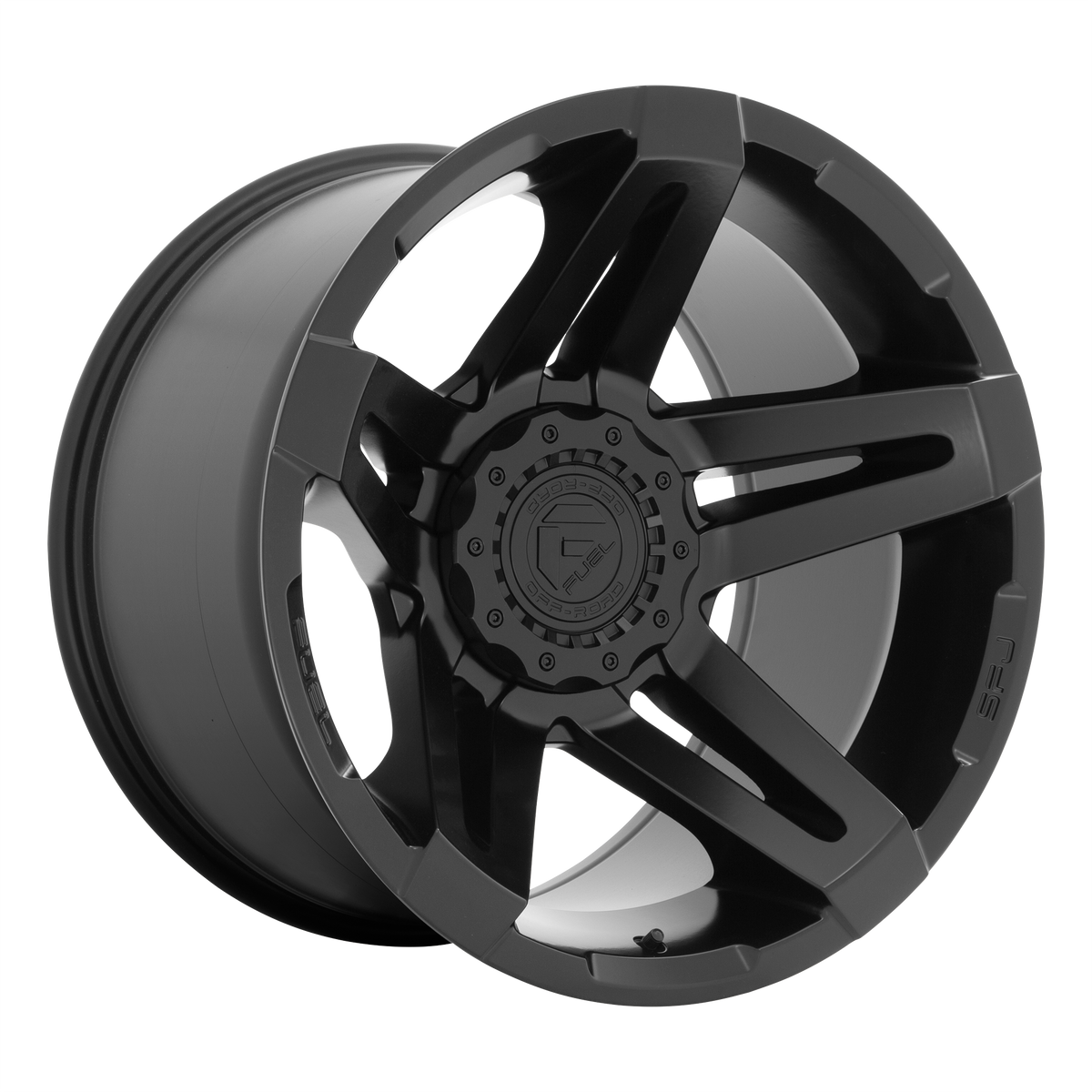 Fuel SFJ Matte Black wheel view 4