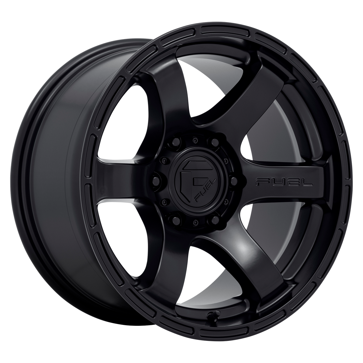 Fuel RUSH Satin Black wheel view 4