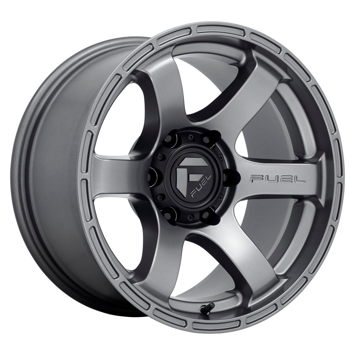 Fuel RUSH Matte Gunmetal wheel view 4