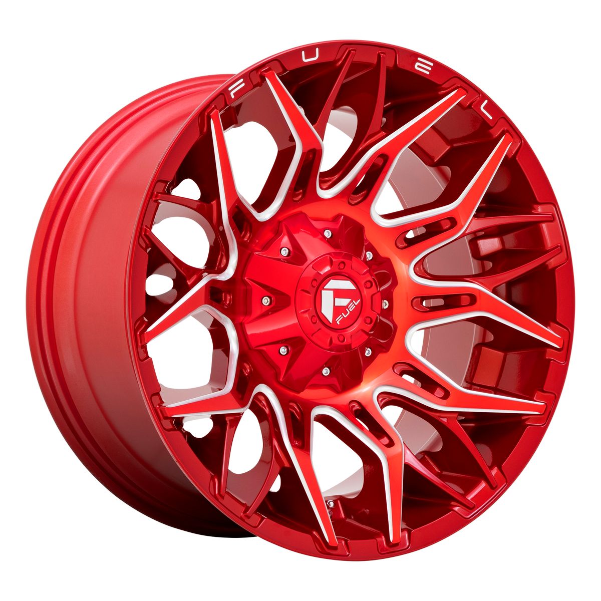 Fuel TWITCH Candy Red Milled wheel view 4