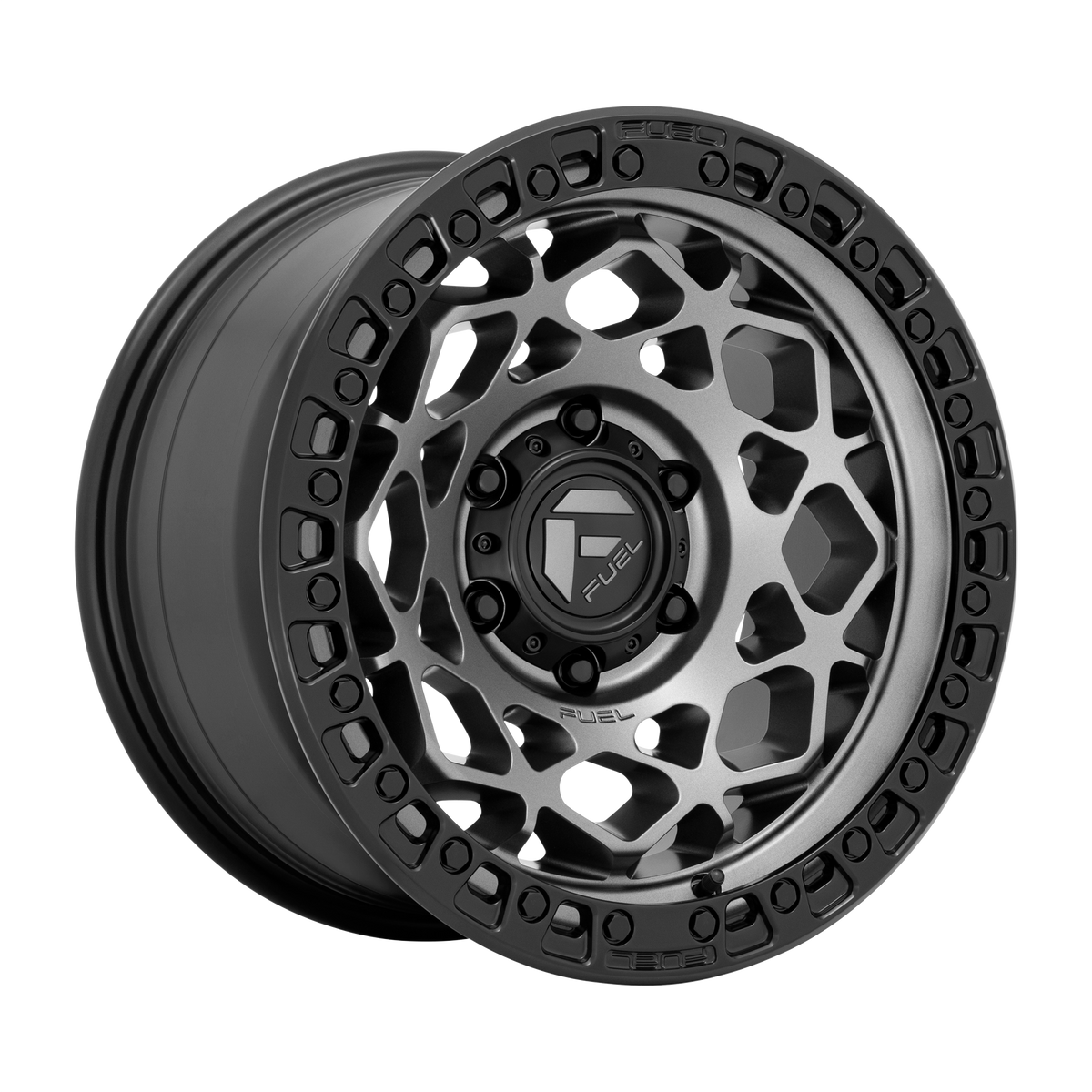 Fuel UNIT Gunmetal W/ Matte Black Ring wheel view 4
