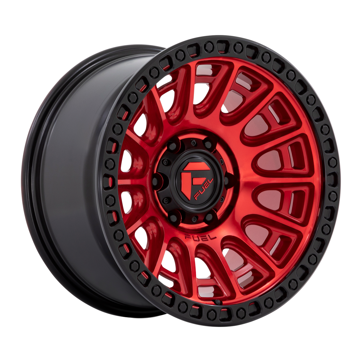 Fuel CYCLE Candy Red W/ Black Ring wheel