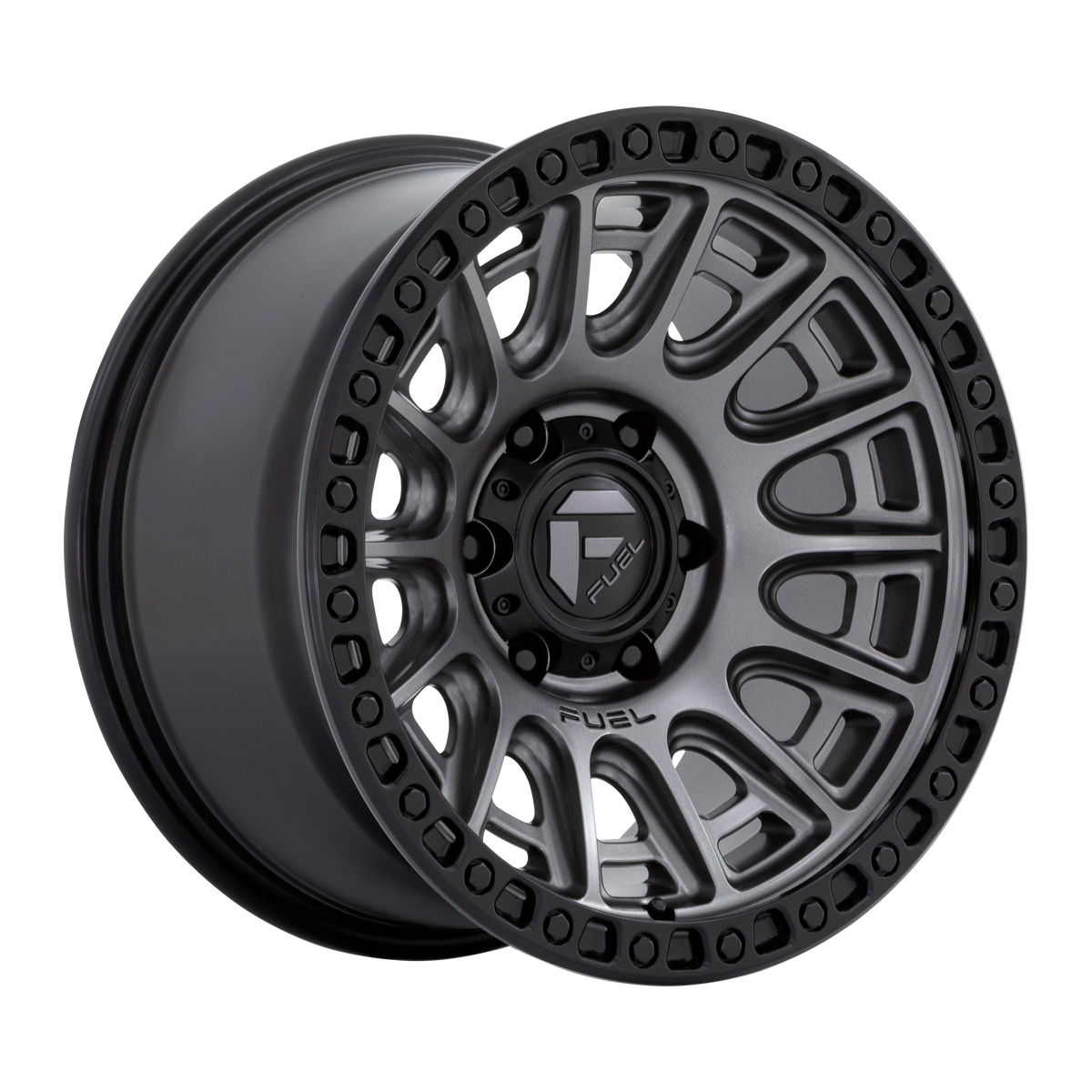 Fuel CYCLE Matte Gunmetal W/ Black Ring wheel