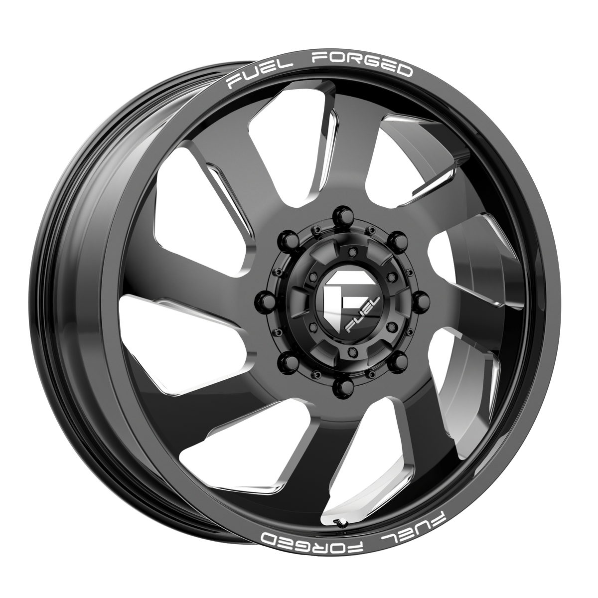 Fuel FF39D Gloss Black Milled wheel view 4