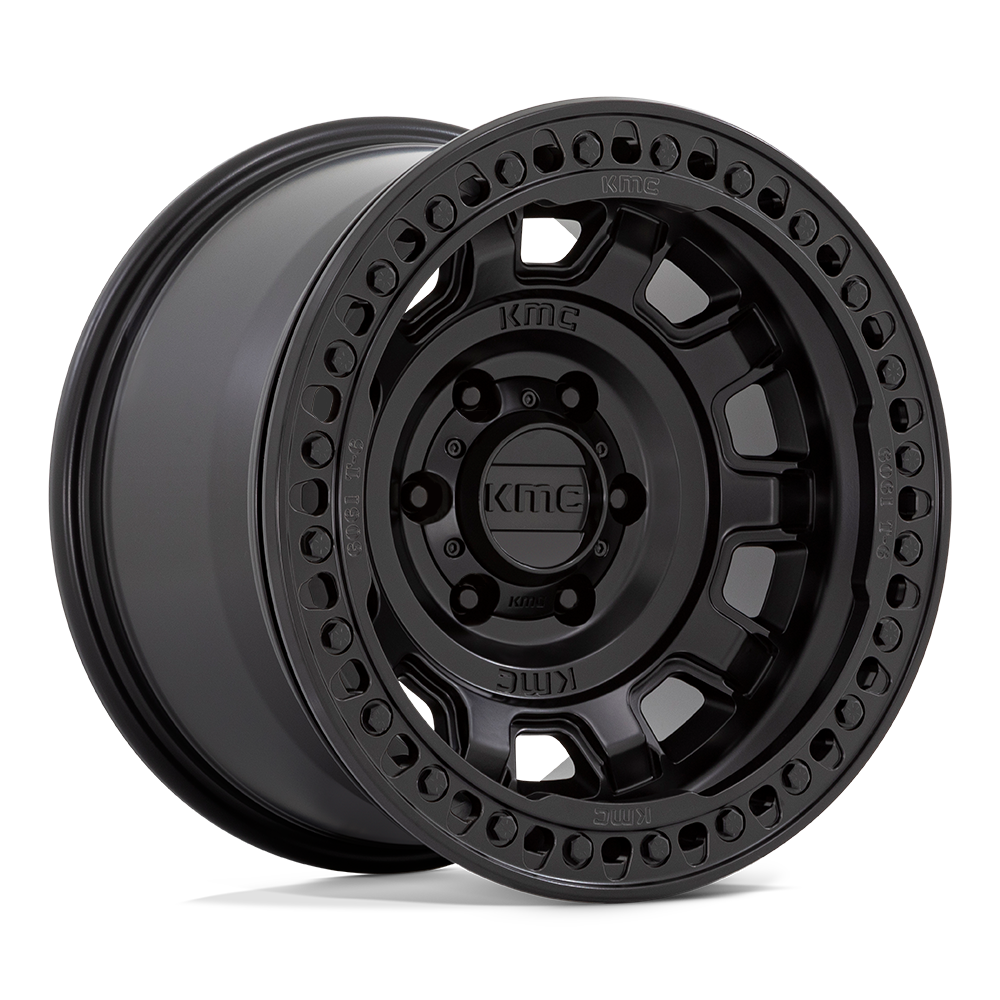 KMC TANK BEADLOCK Satin Black wheel view 4