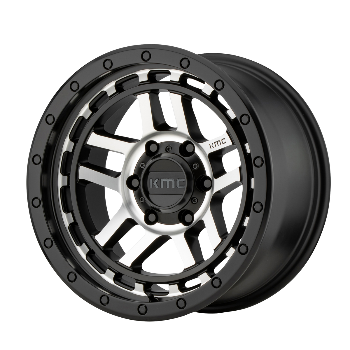KMC RECON Satin Black Machined wheel view 2