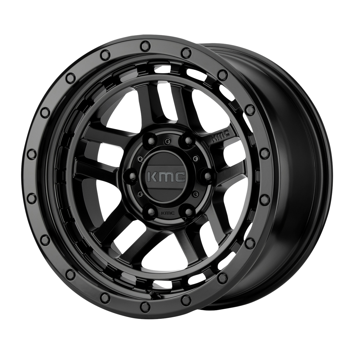 KMC RECON Satin Black wheel view 2