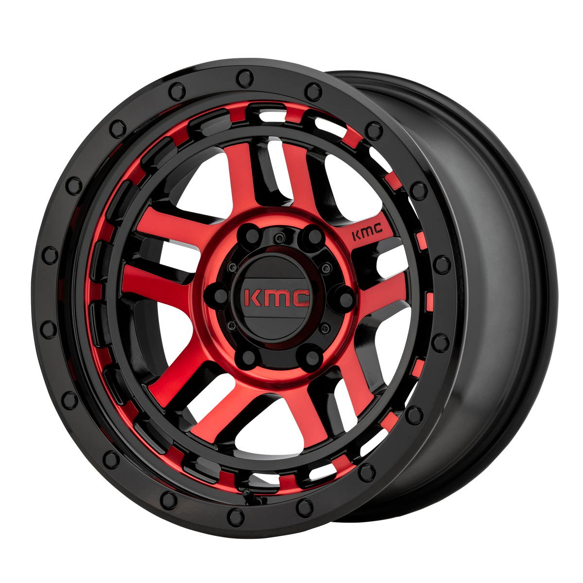 KMC RECON Gloss Black Machined W/ Rtcc wheel