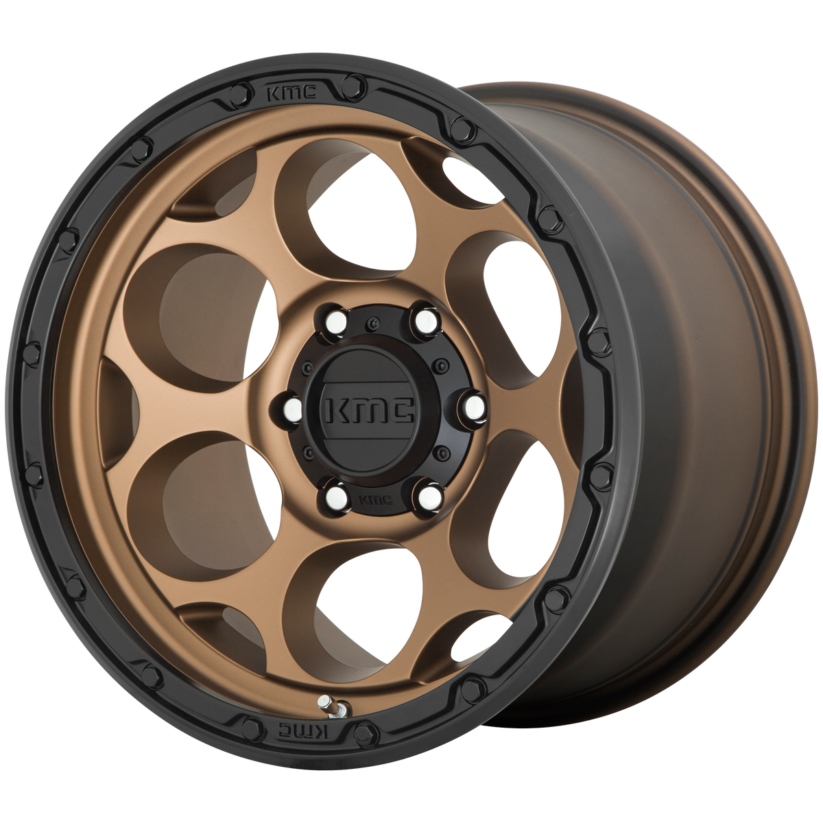 KMC DIRTY HARRY Matte Bronze W/ Black Lip wheel view 2