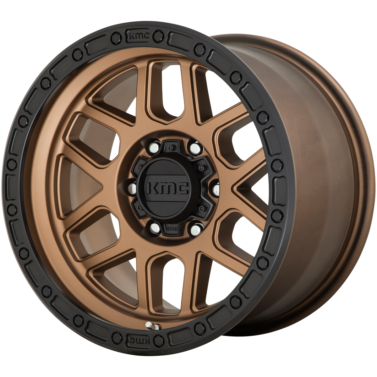 KMC MESA Matte Bronze W/ Black Lip wheel view 2