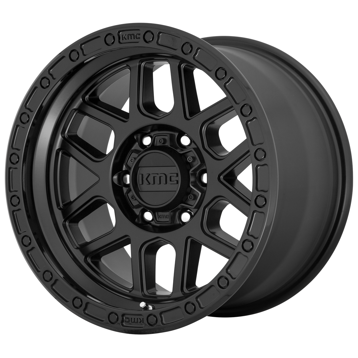 KMC MESA Satin Black W/ Gloss Black Lip wheel