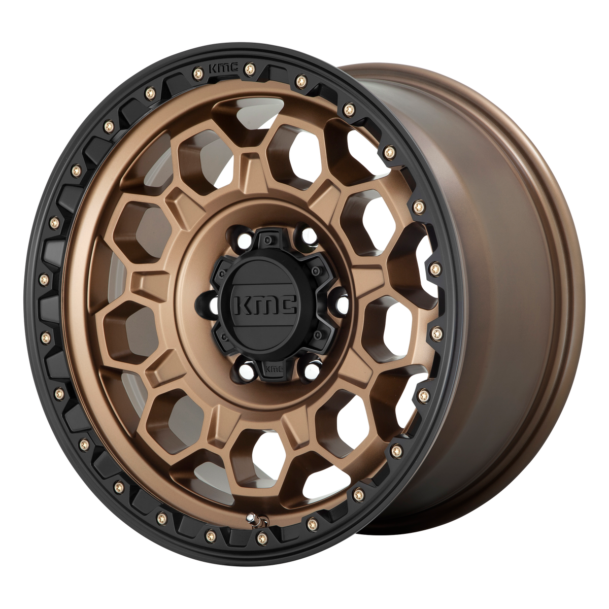 KMC TREK Matte Bronze W/ Black Lip wheel view 2