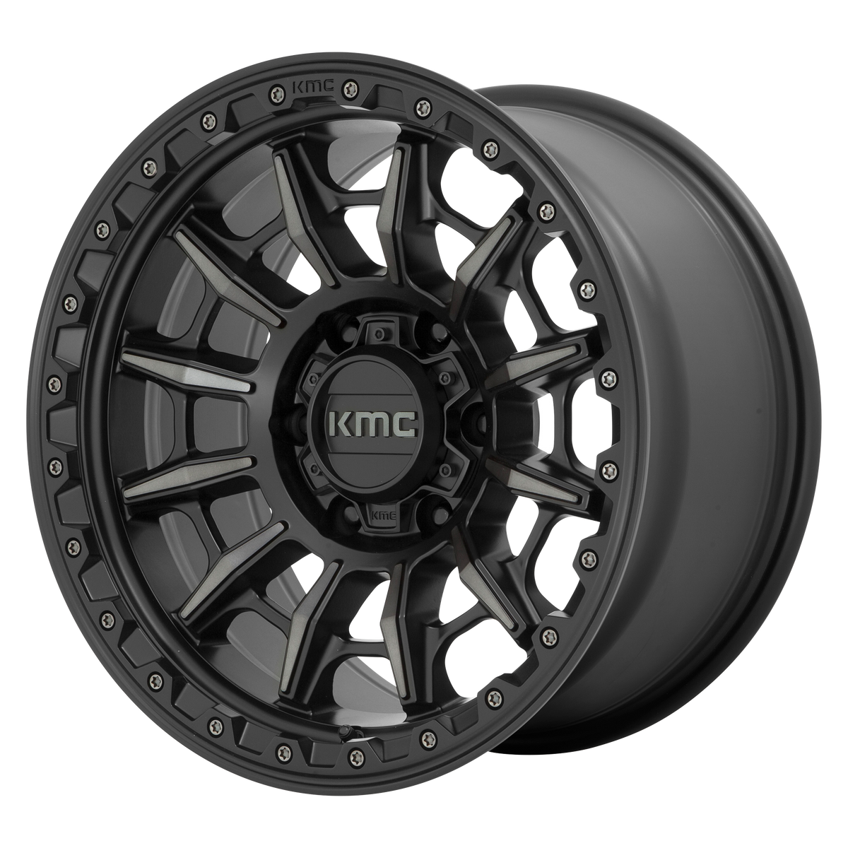 KMC CARNAGE Satin Black W/ Gray Tint wheel view 2