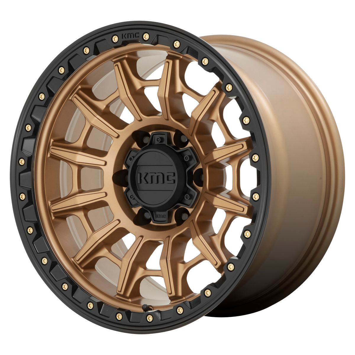 KMC CARNAGE Matte Bronze W/ Black Lip wheel view 2