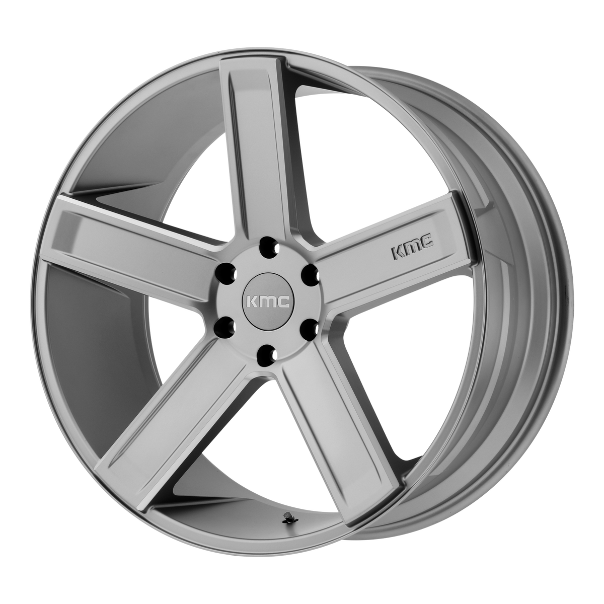 KMC DUECE Satin Gray Milled wheel