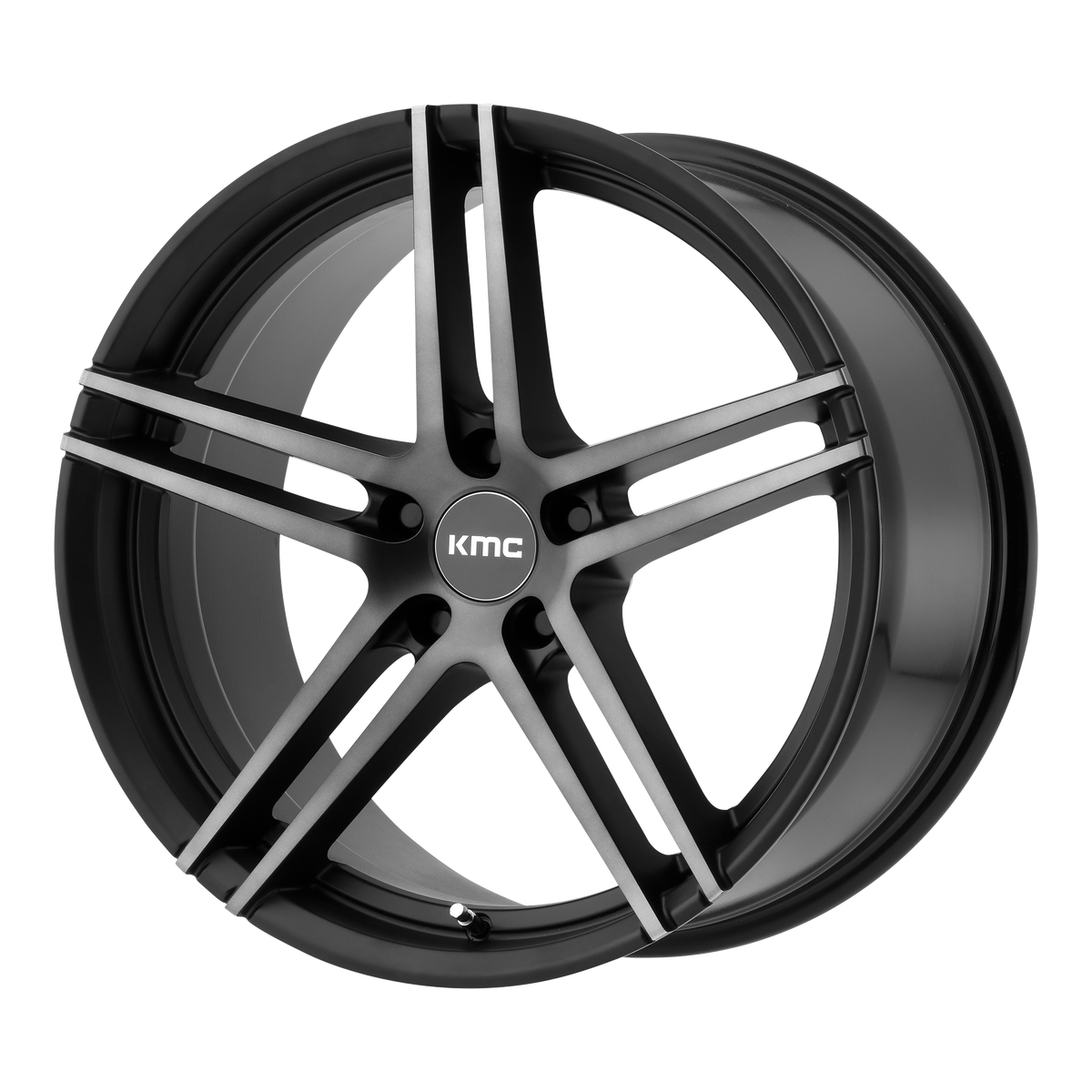 KMC MONOPHONIC Satin Black W/ Titan-Blk Face wheel