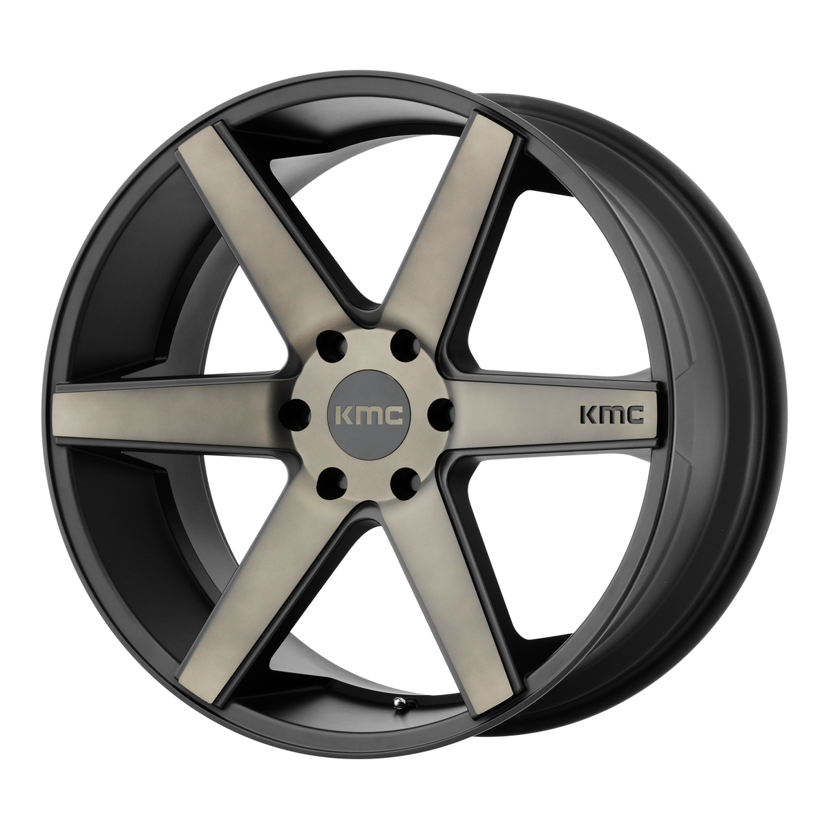 KMC DISTRICT TRUCK Matte Black W/ Dark Tint wheel