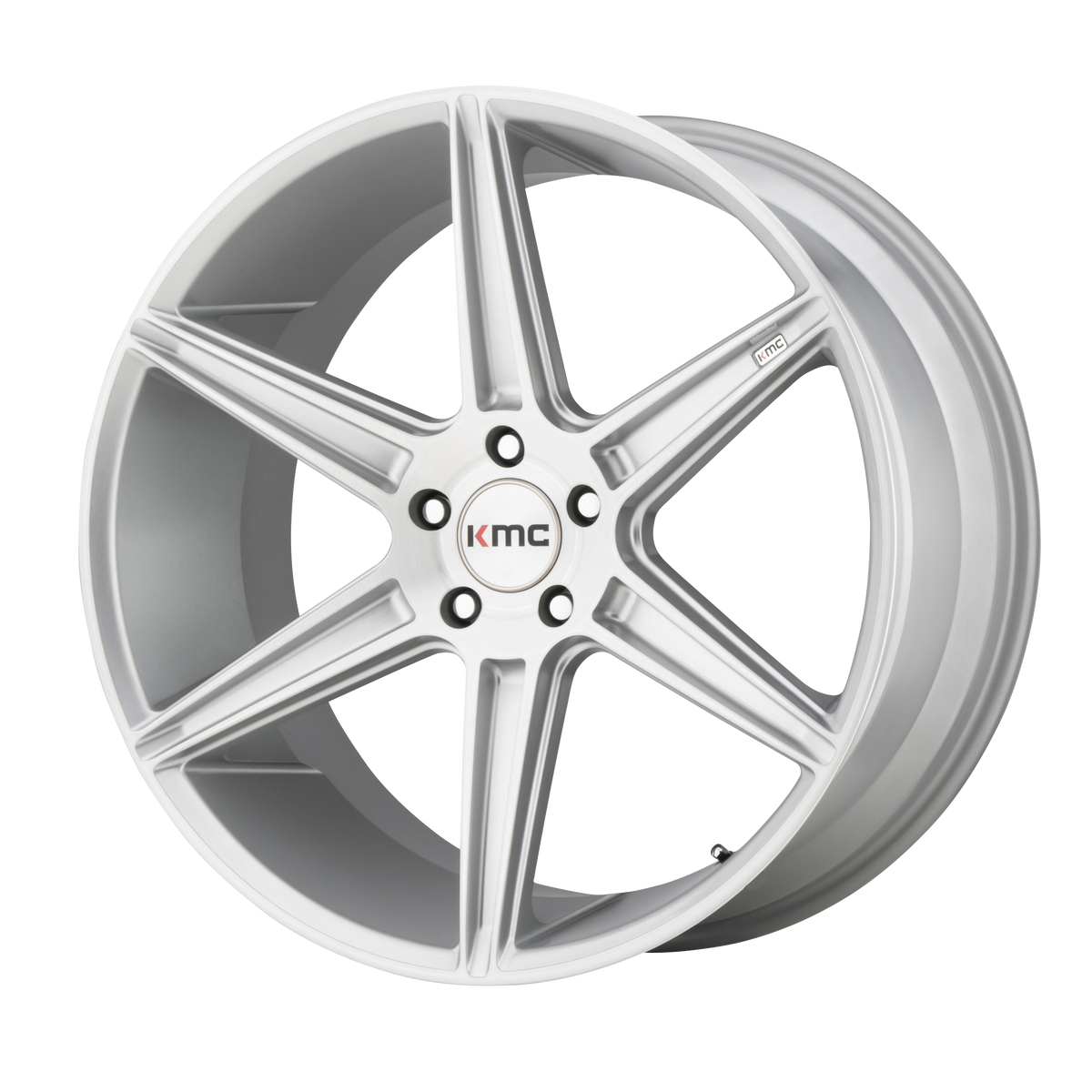 KMC PRISM Brushed Silver wheel view 2