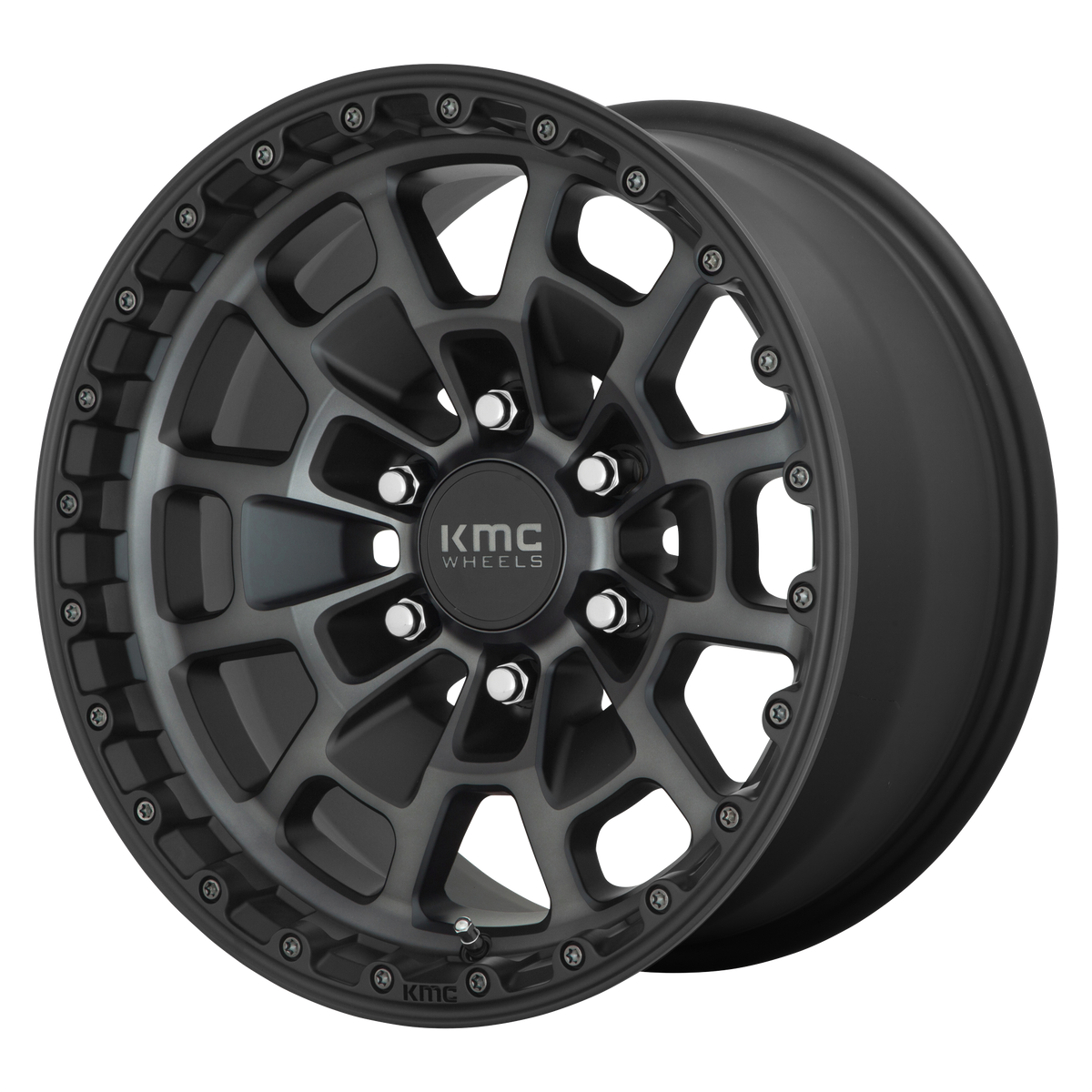 KMC SUMMIT Satin Black W/ Gray Tint wheel view 4