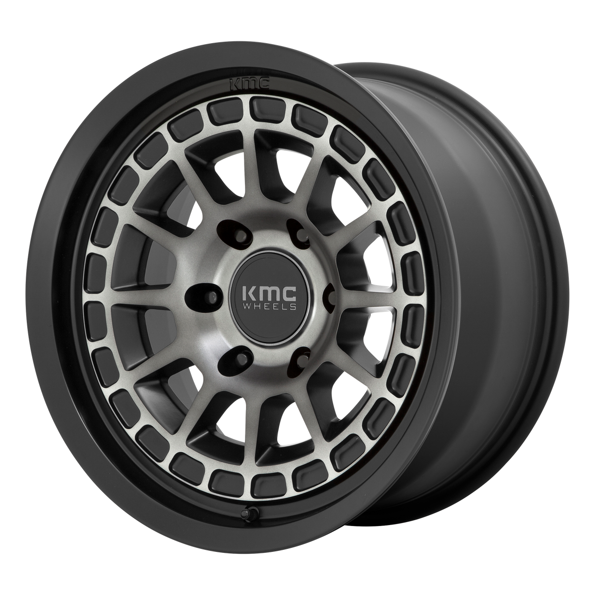 KMC CANYON Satin Black W/ Gray Tint wheel view 2