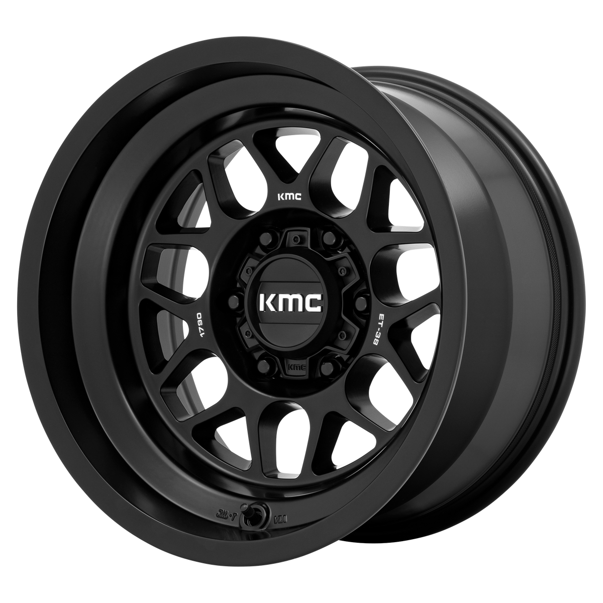 KMC TERRA Satin Black wheel view 4