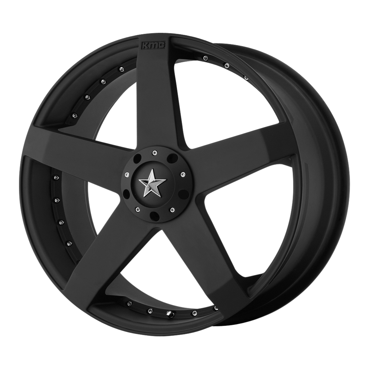 KMC ROCKSTAR CAR Matte Black wheel view 2