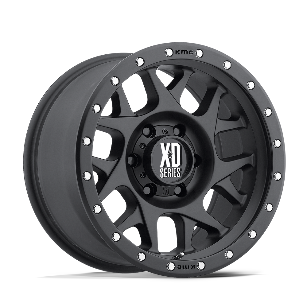 XD BULLY Matte Gray W/ Black Ring wheel